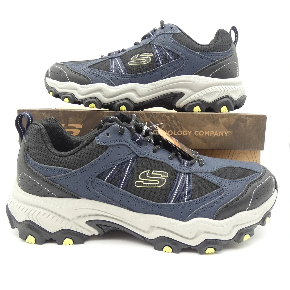 Skechers Stamina AT Upper Stitch Mens Navy Black Trail Sneakers 237527 NVBK 11